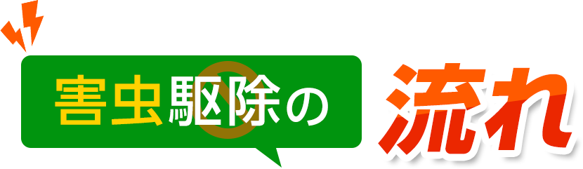害虫駆除の流れ・害虫駆除・ゴキブリ駆除・ノミ駆除・トコジラミ駆除・害虫業者・ゴキブリ業者・ノミ業者・トコジラミ業者