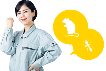 作業員の女性画像・害虫駆除・ゴキブリ駆除・ノミ駆除・トコジラミ駆除・害虫業者・ゴキブリ業者・ノミ業者・トコジラミ業者